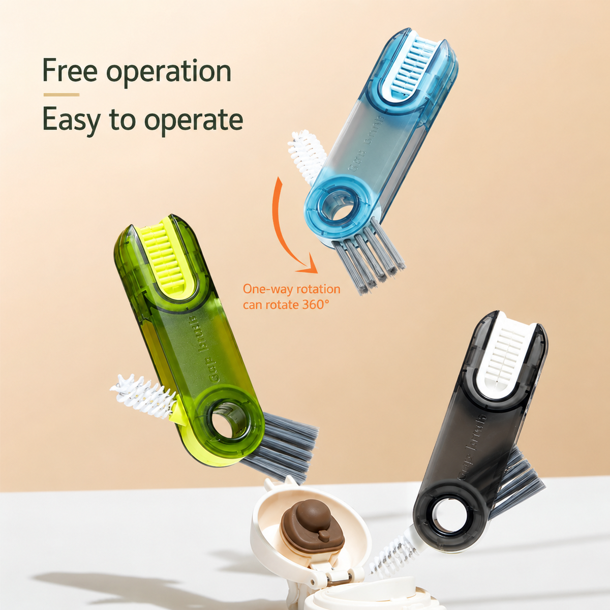 3-in-1 Bottle and Lid Cleaning Brush