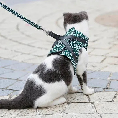 Adjustable Cat Harness and Leash Set