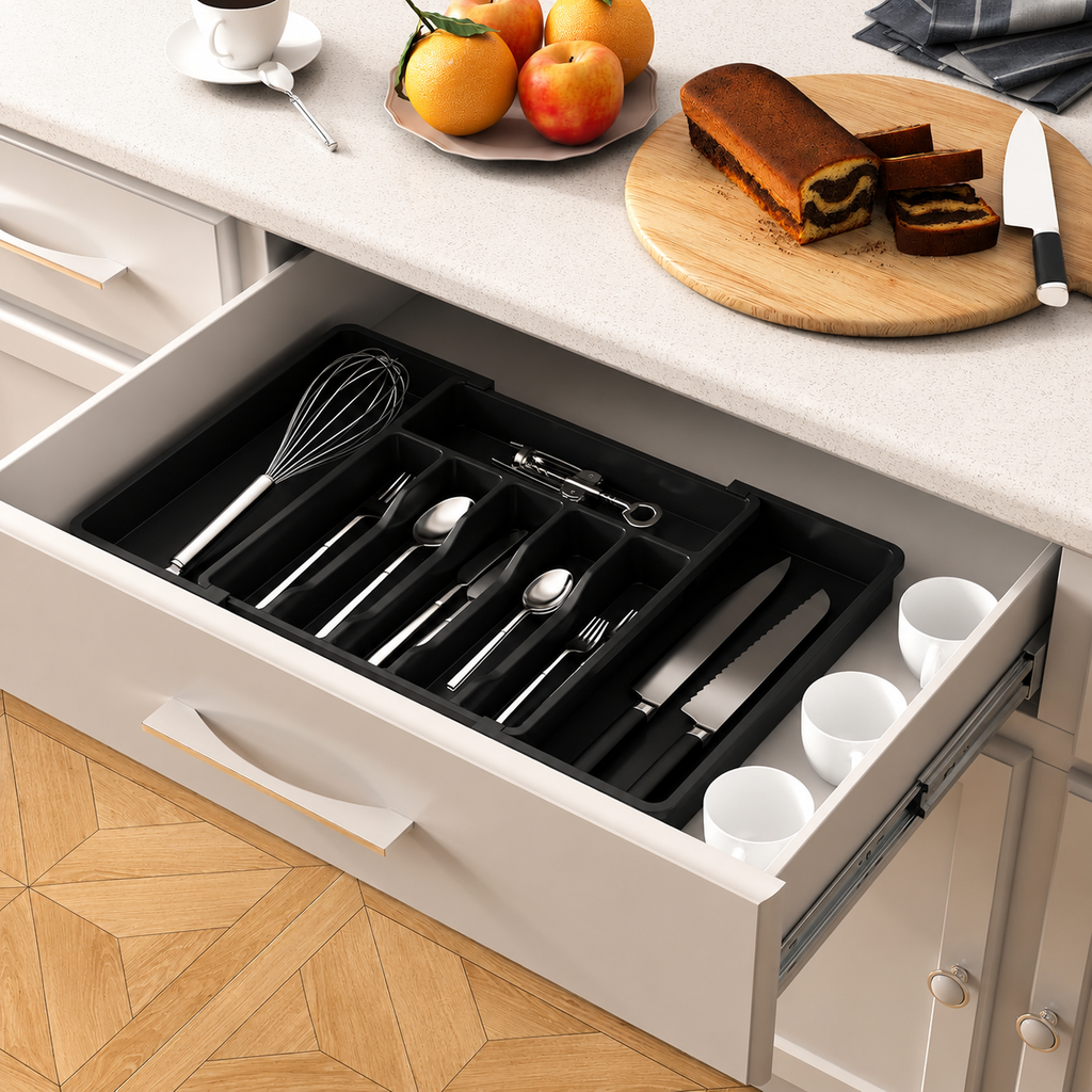 Adjustable Drawer Organizer Tray