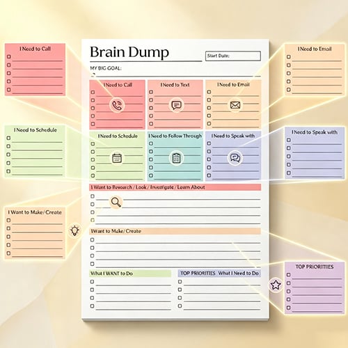 Brain Dump Planner Pad