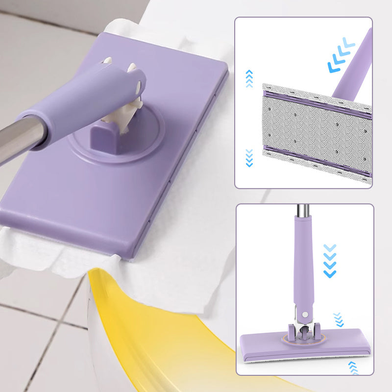 Flat Floor Mop with Dust Cloth Clip
