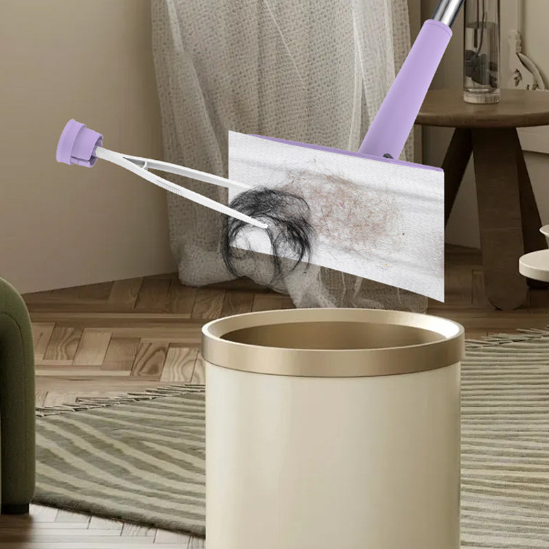 Flat Floor Mop with Dust Cloth Clip