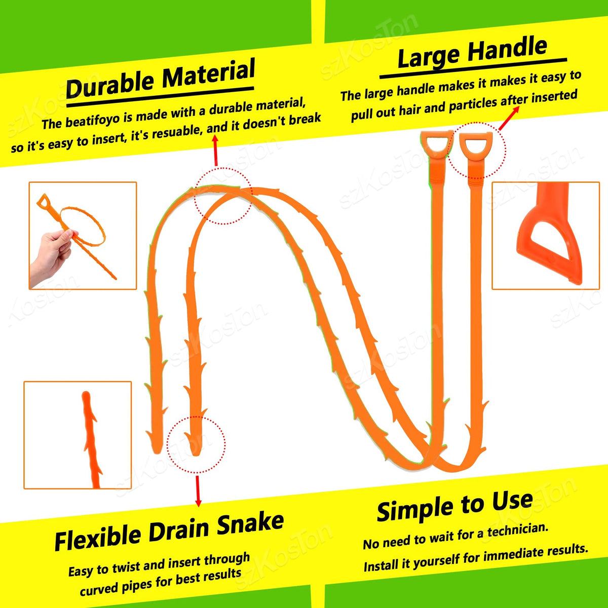 Flexible Drain Clog Remover Tool