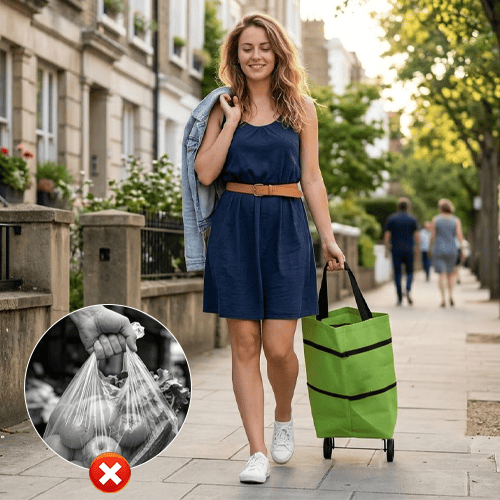 Foldable Rolling Shopping Bag