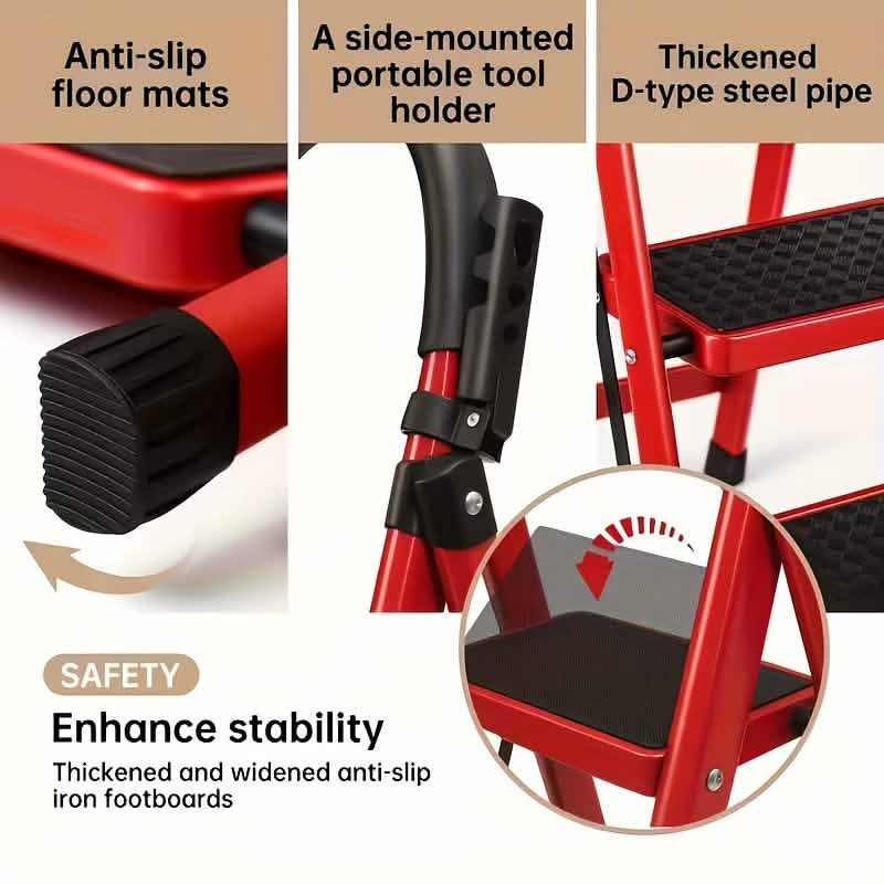 Folding Step Ladder with Safety Handle