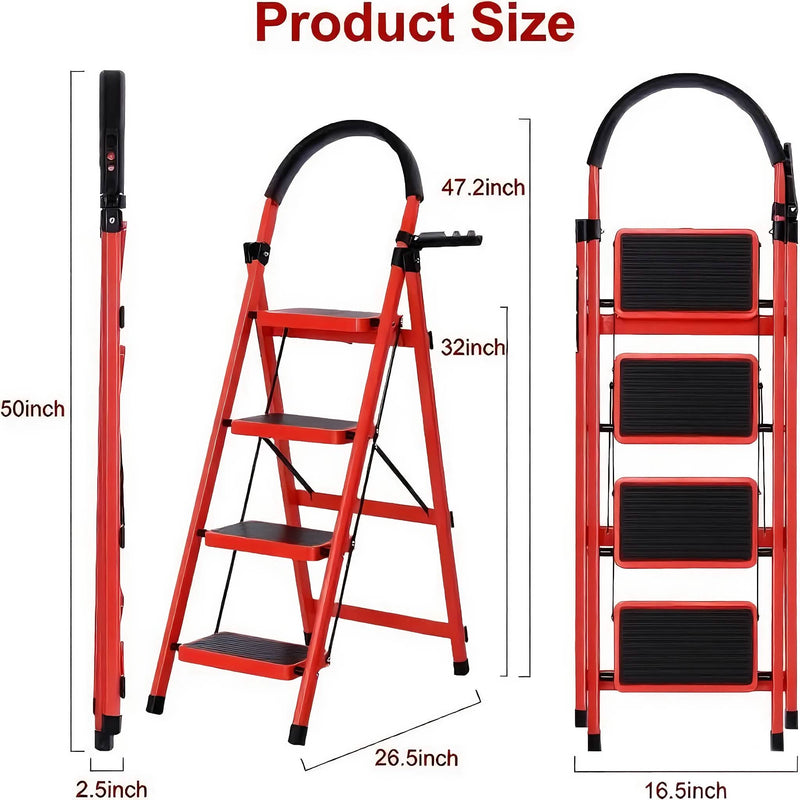 Folding Step Ladder with Safety Handle