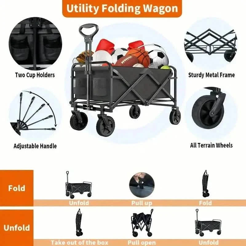 Folding Utility Wagon Cart