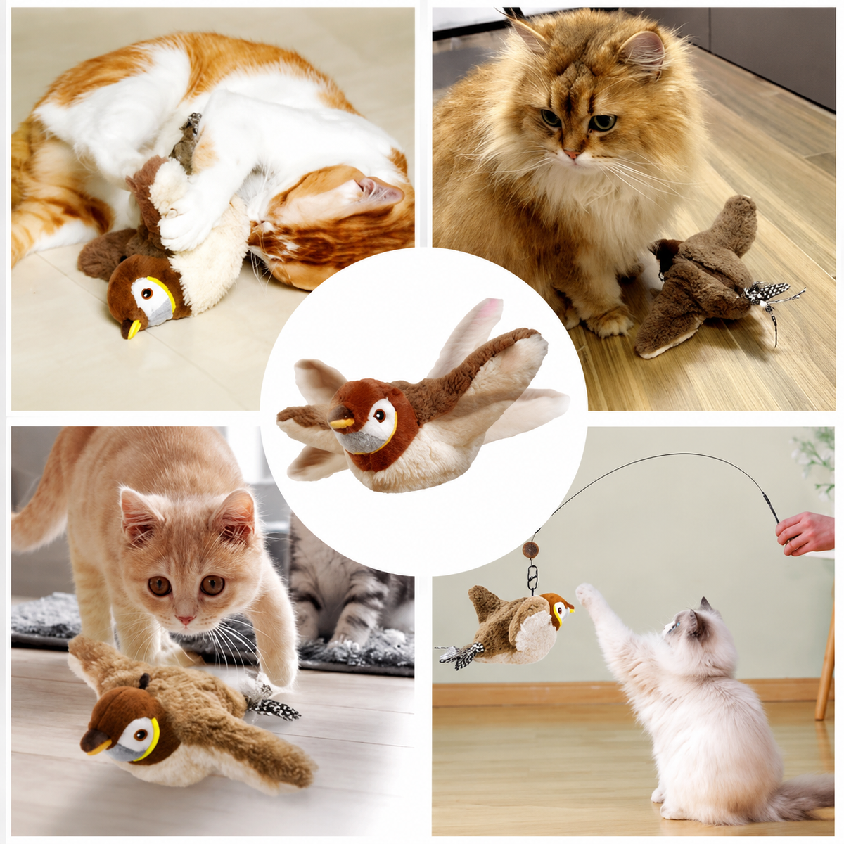Interactive Plush Cat Toy