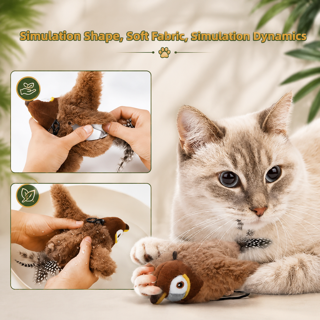 Interactive Plush Cat Toy