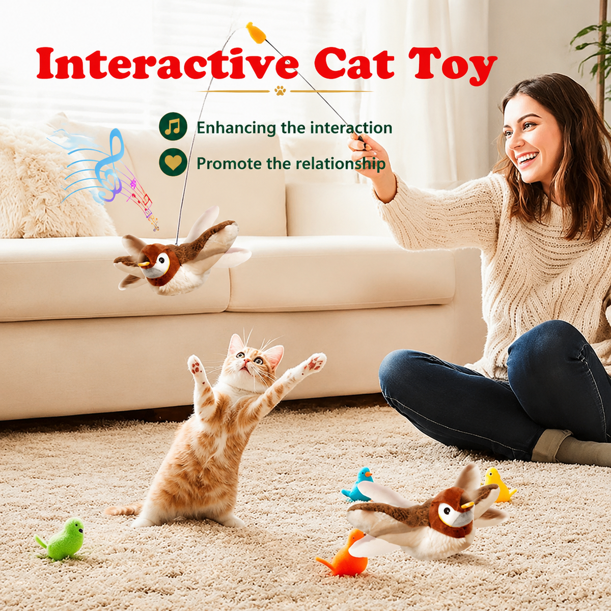 Interactive Plush Cat Toy