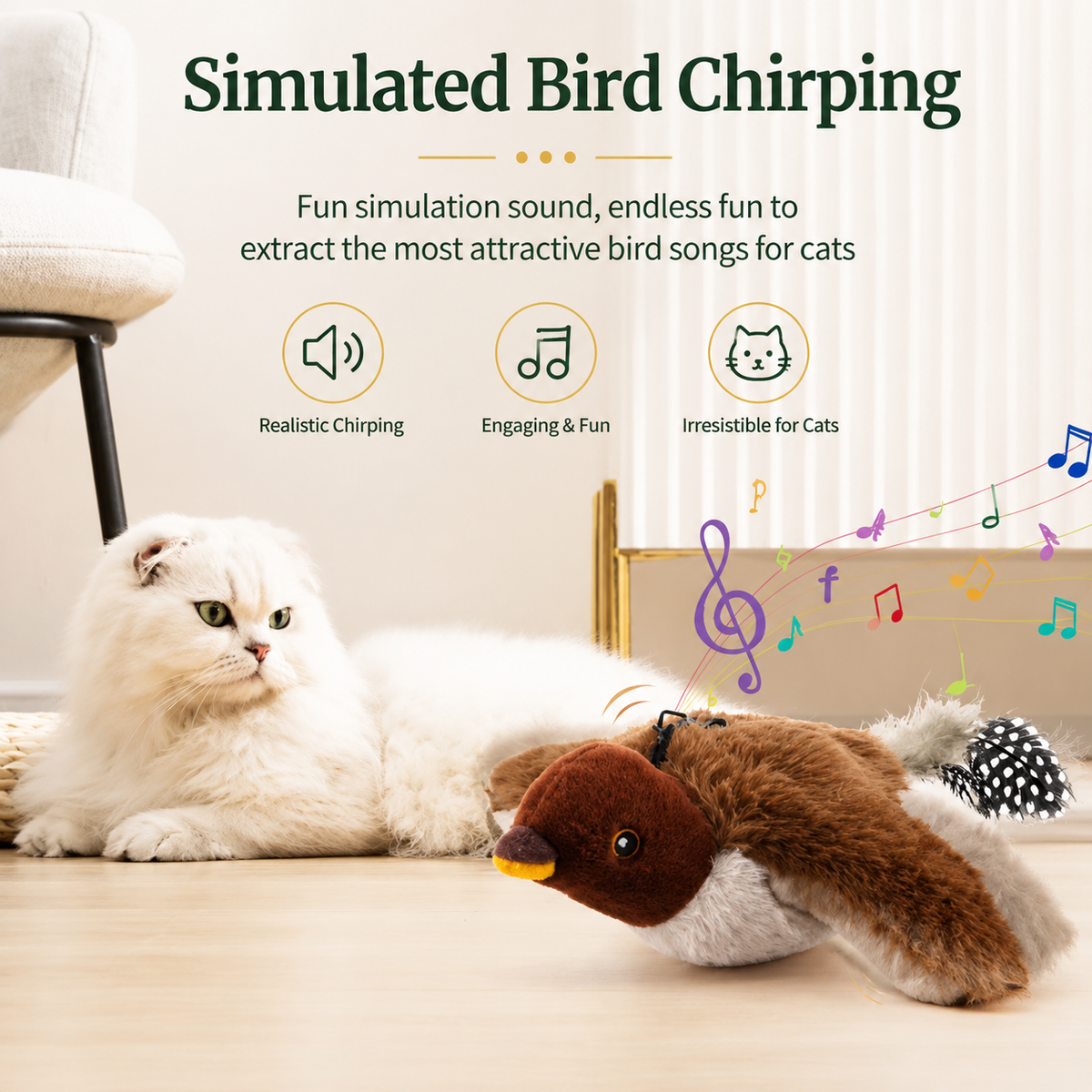 Interactive Plush Cat Toy