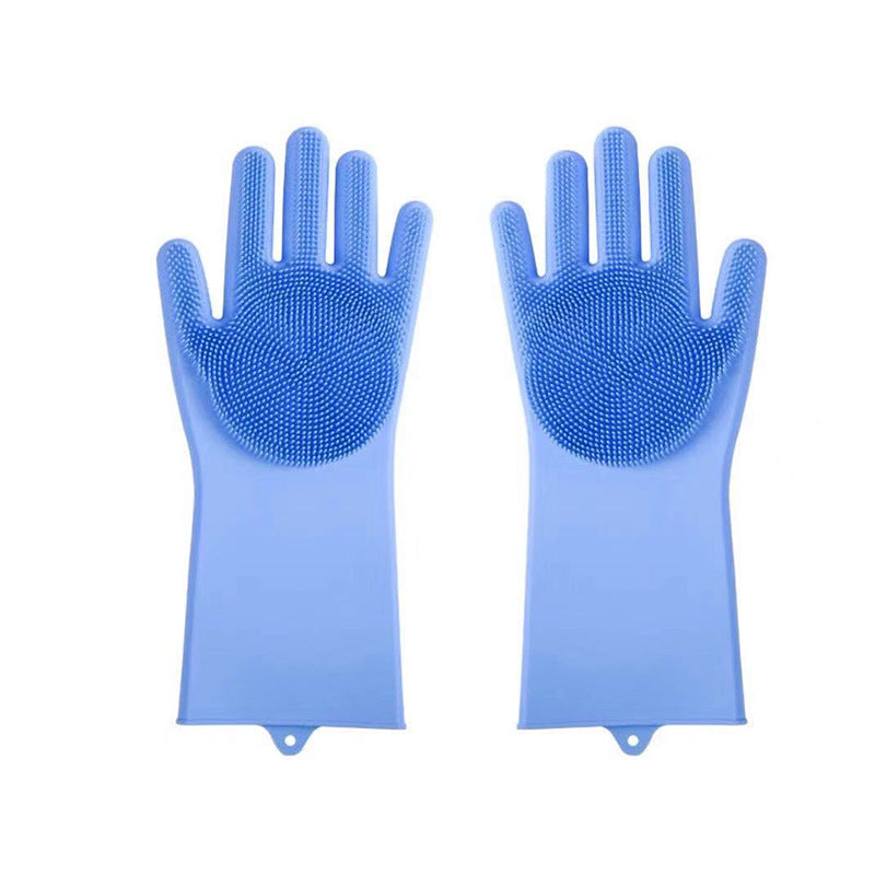 Silicone Dishwashing Gloves with Scrub Bristles